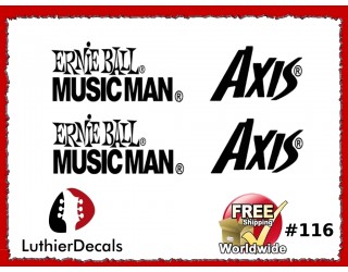 Musicman Ernie Ball Axis Guitar Decal #116